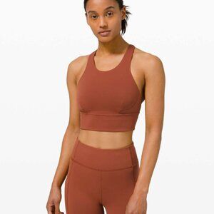 RARE!! Lululemon Wunder Train Long-Line Bra in Dark Terracotta
